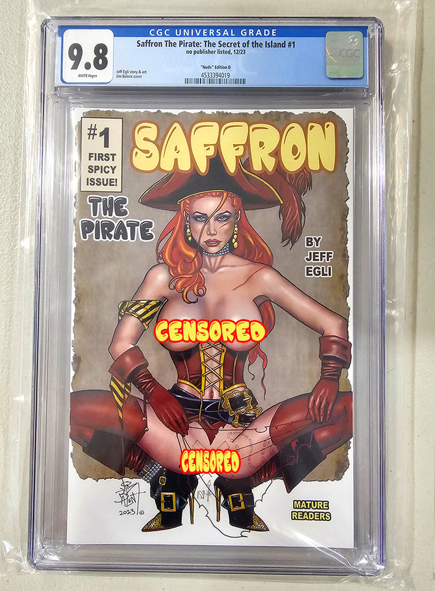 Jim Balent - Saffron The Pirate #1 CGC 9.8 (Naughty Variant)