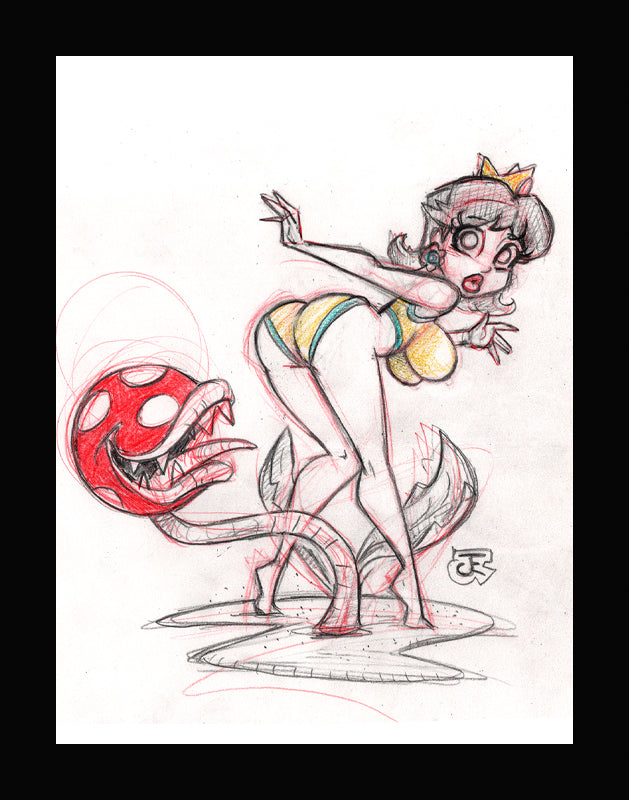 Princess Daisy (Original one of a kind) Drawing By Jeff Egli