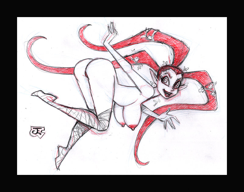 The Great Fairy (Original one of a kind) Drawing By Jeff Egli
