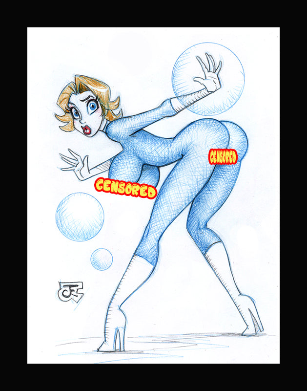 Invisible Women (Original one of a kind) Drawing By Jeff Egli