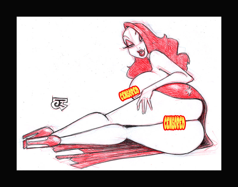 Just Jessica #1 (Original one of a kind) Drawing By Jeff Egli