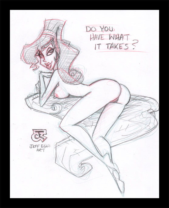 Meg Sketch (Original one of a kind) Drawing By Jeff Egli