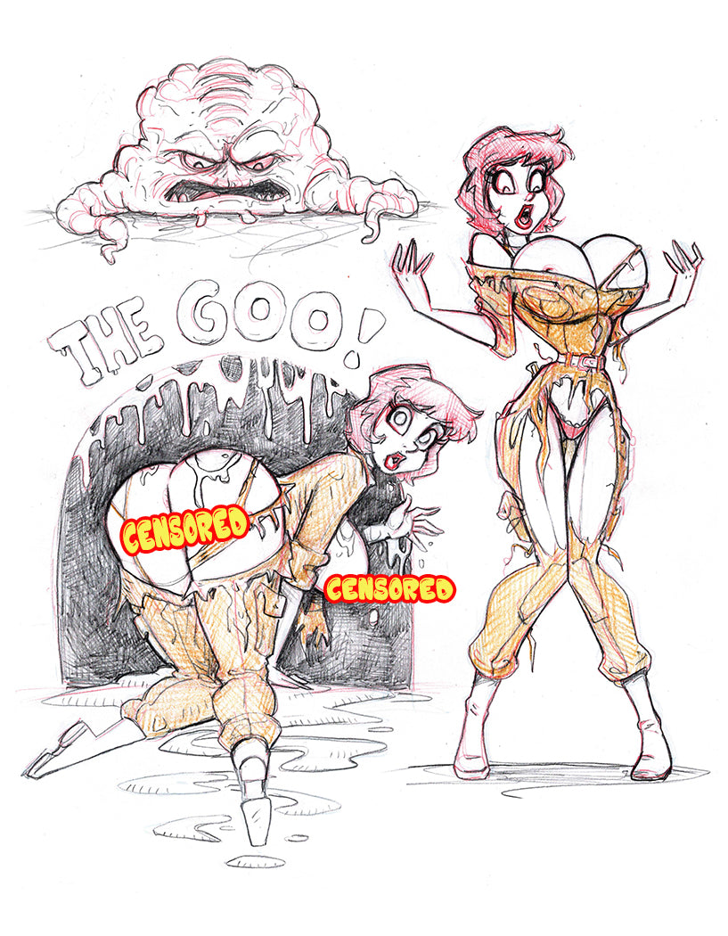 Underdrawings -The Purple Sketchbook by Jeff Egli with CUSTOM B O O B S drawing.