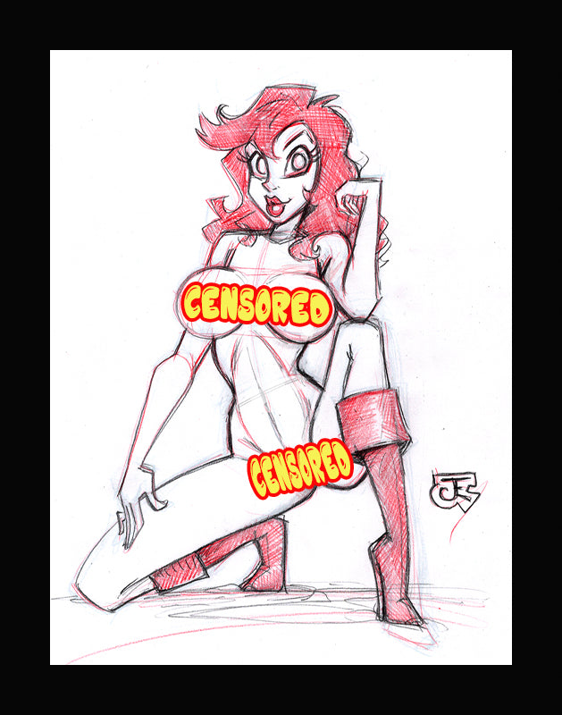 Saffron SDCC Cover Art (Original one of a kind) Drawing By Jeff Egli