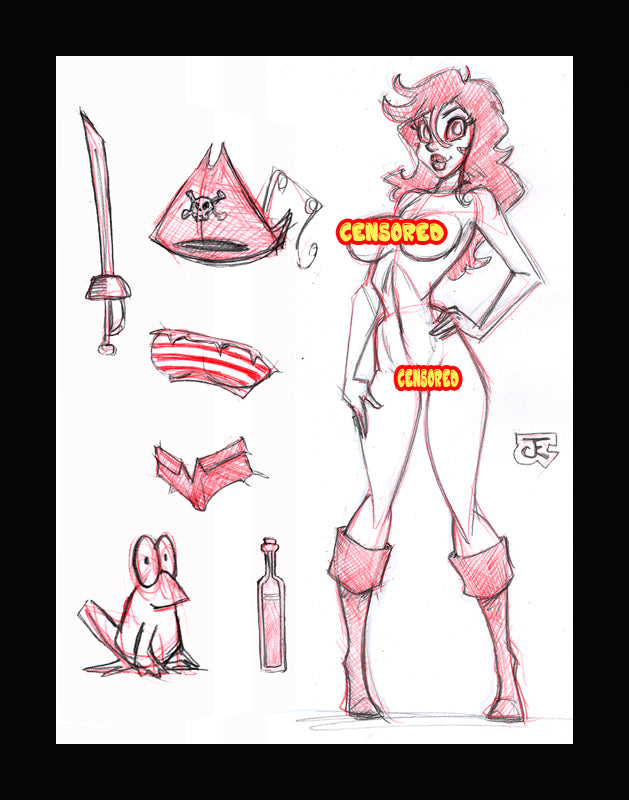 Saffron Start Pack Sketch (Original one of a kind) Drawing By Jeff Egli