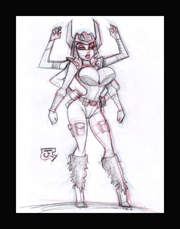 Spiral from the X-men (Original one of a kind) Drawing By Jeff Egli