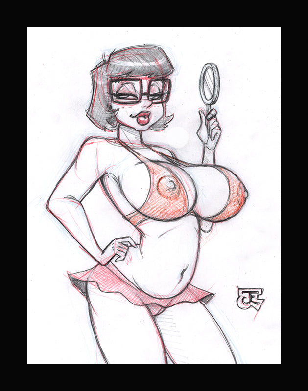 Bathing Beauty (Original one of a kind) Drawing By Jeff Egli