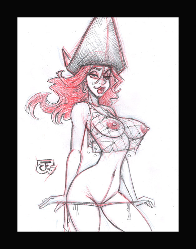 Bikini Saffron Sketch (Original one of a kind) Drawing By Jeff Egli