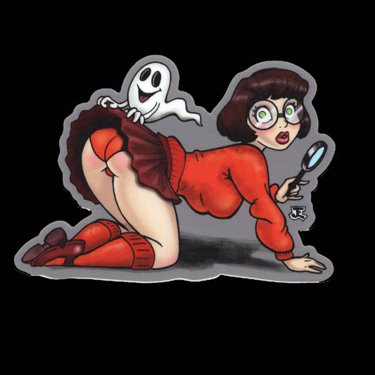 Mystery Babe Sticker and (Lewd Variant)