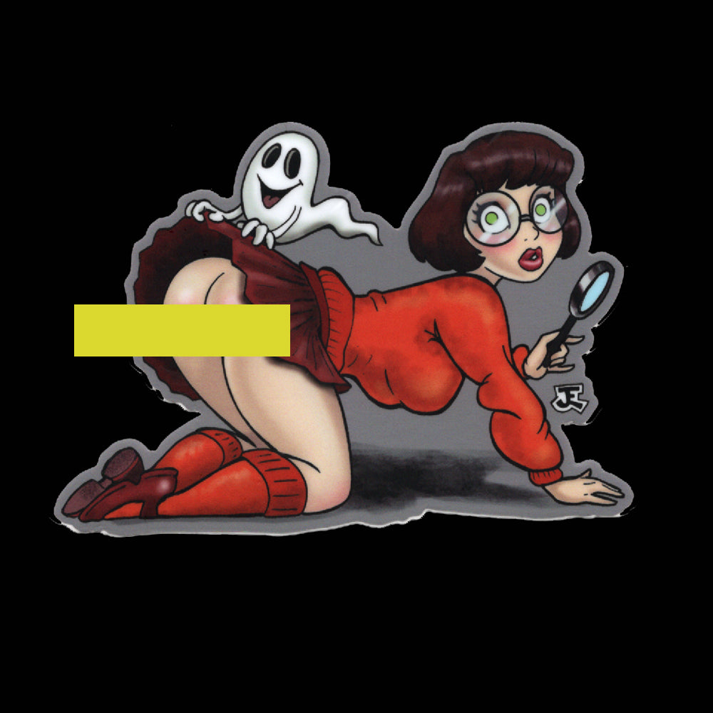 Mystery Babe Sticker and (Lewd Variant)