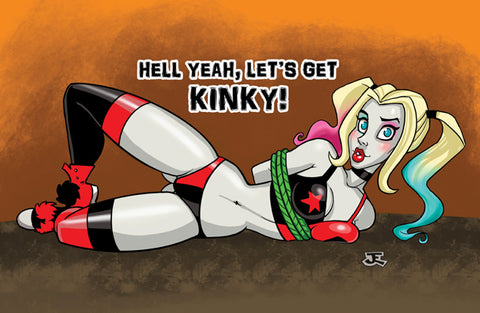 Kinky Pinup Print Large 17x11 size and (Lewd Variant)