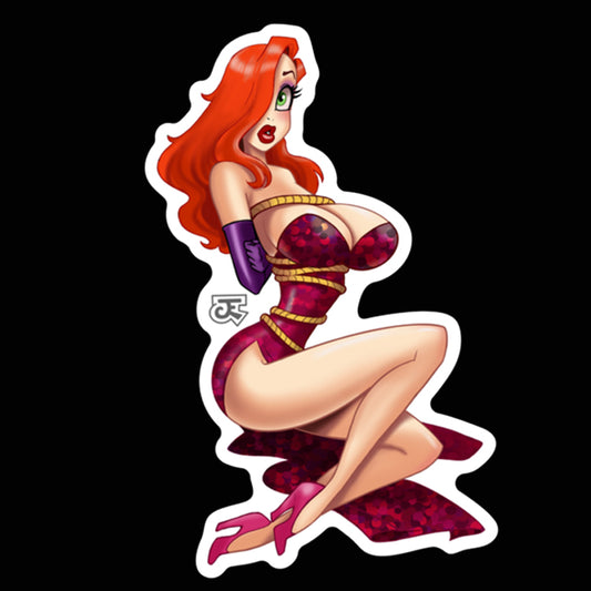 Jessie Tied Glitter Dress or Topless Variant Sticker