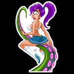 Tentacle Space Gal Sticker and (Topless Variant)