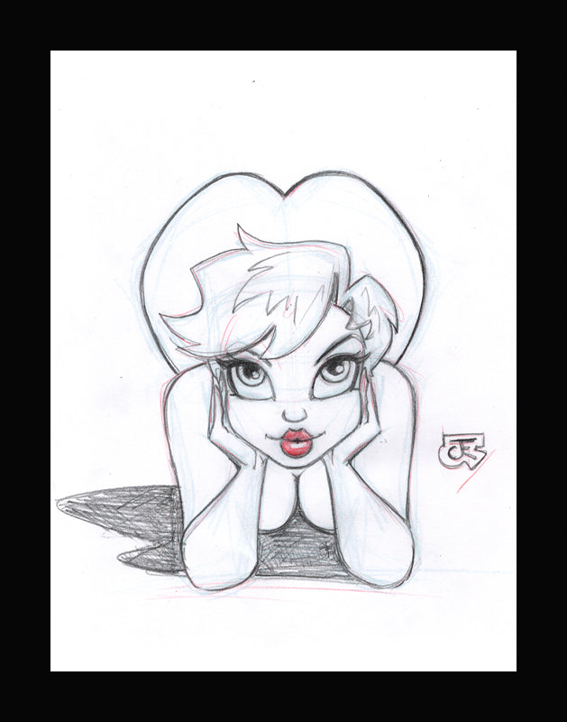 Moonberry Dew (Original one of a kind) Drawing By Jeff Egli
