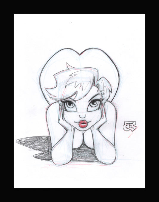 Moonberry Dew (Original one of a kind) Drawing By Jeff Egli
