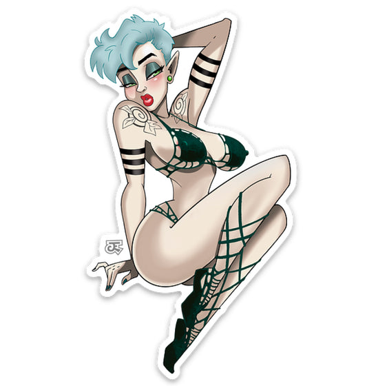 Elf Girl Limited Edition Sticker By Jeff Egli