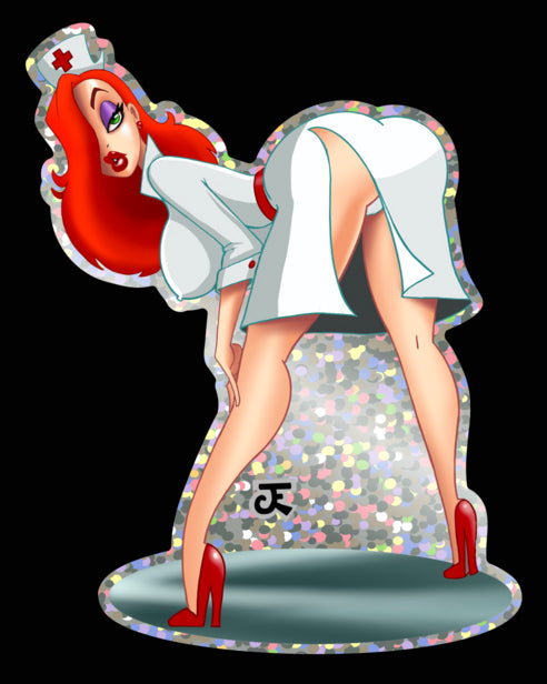 Nurse Jessie Glitter Sticker