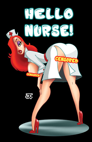Hello Nurse! Pinup Print Large 17x11 By Jeff Egli