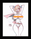 Power Girl Sketch  (Original one of a kind) Drawing By Jeff Egli