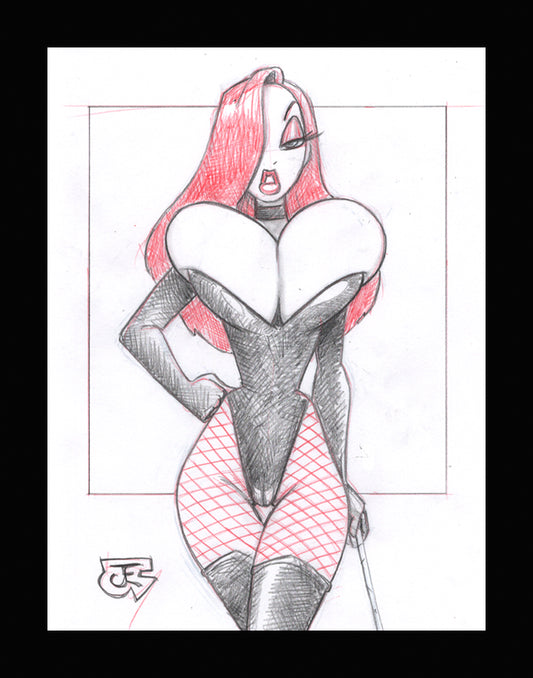 Jessica Is The Boss (Original one of a kind) Drawing By Jeff Egli