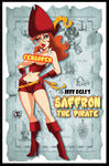 Saffron The Pirate  Print Large 17x11 By Jeff Egli