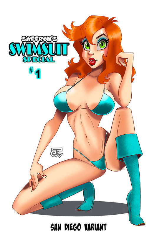 SDCC Saffron Nice Cover! By Jeff Egli - Saffron's Swimsuit Special #1