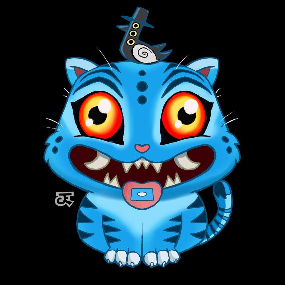 Magic Demon Cat Limited Edition Sticker By Jeff Egli