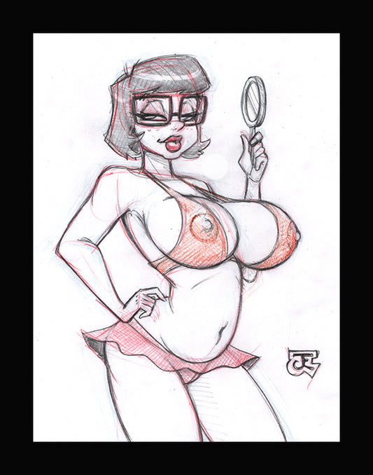 Bathing Beauty (Original one of a kind) Drawing By Jeff Egli
