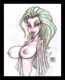 Beetle Lady Sketch (Original one of a kind) Drawing By Jeff Egli