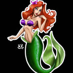 The Mermaid Vinyl Sticker and Topless Variant
