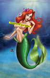 The Mermaid Pinup Print Large 11x17 size and (Topless Variant)